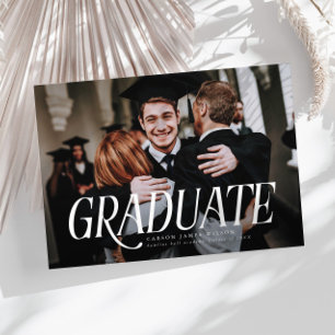 Minimalistische aankondiging van het Afstuderen va