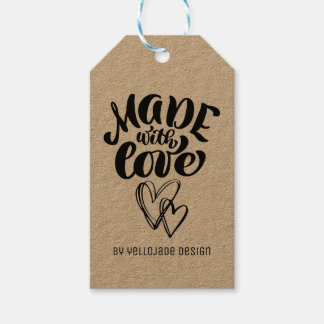Minimalistische aanpasbare kalligrafie gemaakt met cadeaulabel