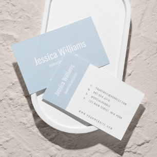 Minimalistische Aanpasbare Professionele Lichtblau Visitekaartje