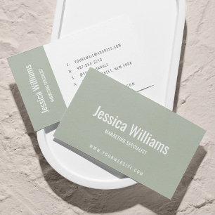 Minimalistische Aanpasbare Professionele Saliegroe Visitekaartje