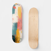 Minimalistische aardetoon Abstract - Zachte pensee Skateboard (Voorkant)
