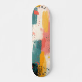 Minimalistische aardetoon Abstract - Zachte pensee Skateboard (Voorkant)