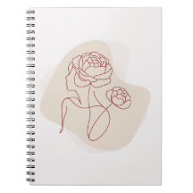 Minimalistische Abstracte Bloemlijn Kunst