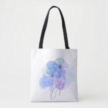 Minimalistische abstracte bloemtas