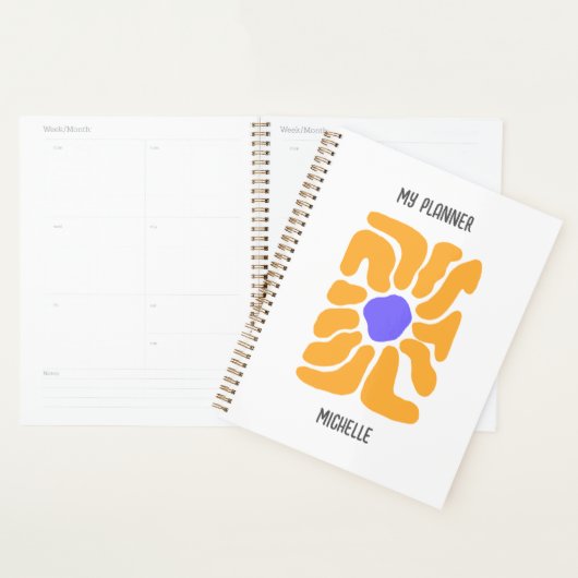 Minimalistische Abstracte Boho Bloemenplanner Planner (Display)