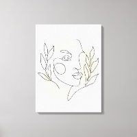 Minimalistische Abstracte Face Line Art