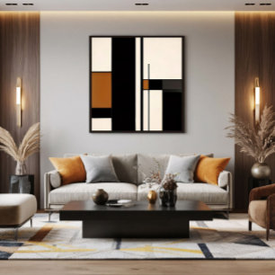 Minimalistische Abstracte Geometrische Kleurblok Canvas Afdruk