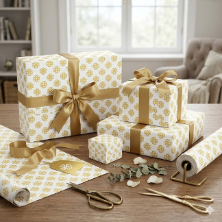 Minimalistische Abstracte Geometrische Luxe Goud Cadeaupapier