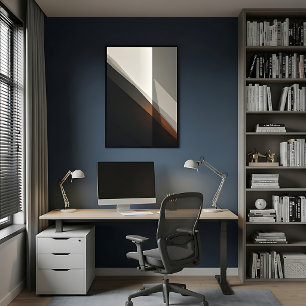 Minimalistische Abstracte Geometrische Roest Poster
