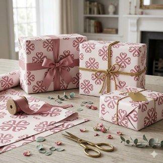 Minimalistische Abstracte Geometrische Roze goud Cadeaupapier