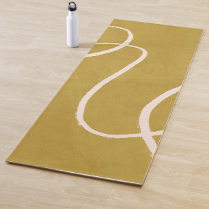 Minimalistische Abstracte kunst in Geel goud Yogamat