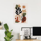 Minimalistische Abstracte Kunst Moderne Vector Ill Poster (Thuiskantoor)