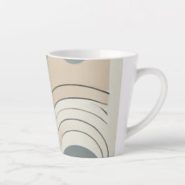 Minimalistische Abstracte latte-Mok Latte Mok