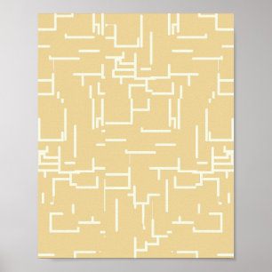 Minimalistische Abstracte lijnen geel Poster