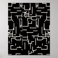 Minimalistische Abstracte lijnen zwart