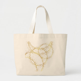 Minimalistische abstracte lijnkunst boodschappenta grote tote bag