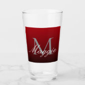 minimalistische abstracte marsala rode bogundy mar glas (Voorkant)