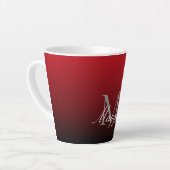 minimalistische abstracte marsala rode bogundy mar latte mok (Linkerhoek)