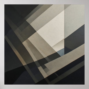 Minimalistische Abstracte Neutrale Diagonale Stree Poster