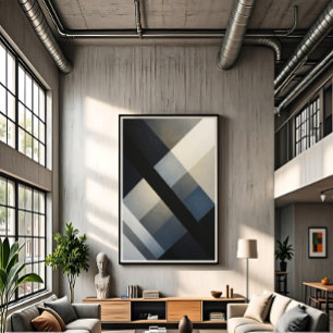 Minimalistische Abstracte Neutrale Tinten Poster