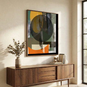 Minimalistische abstracte trendy artistieke kleurr poster