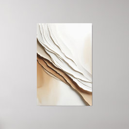 Minimalistische Abstracte vloeiende texturen Canvas Afdruk