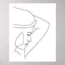 Minimalistische Abstracte Vrouw Line Art