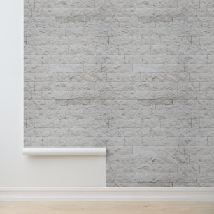 Minimalistische Abstracte Witte Baksteen Stenen Mu Behang