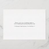 Minimalistische afbeelding bespaart de datum waaro folie uitnodiging (Achterkant)
