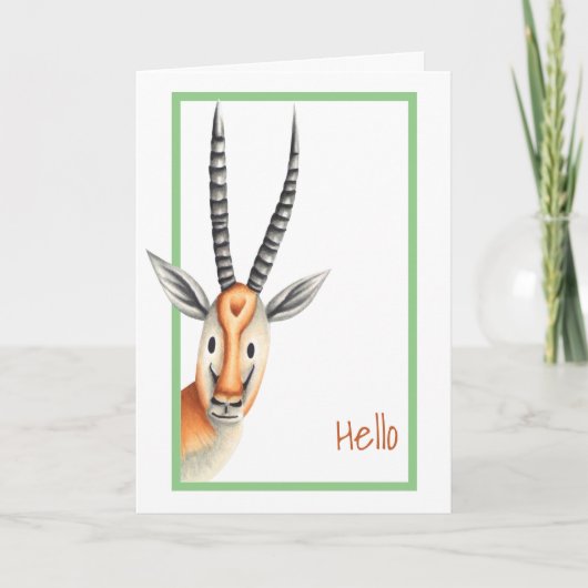 Minimalistische Afrikaanse Antilope Persoonlijke G Kaart (Voorkant)