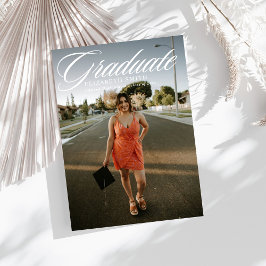 Minimalistische afstudeeradvertenties met 4 foto's kaart