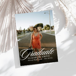 Minimalistische afstudeeradvertenties met 4 foto's kaart