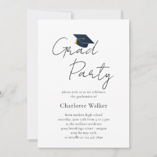 Minimalistische afstudeerhoed & Elegante typografi Kaart