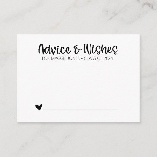 Minimalistische Afstuderen Advies Kaarten voor Afs (Voorkant)