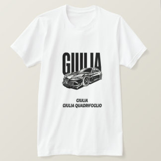 Minimalistische Alfa Romeo Giulia Quadrifoglio Ita T-shirt
