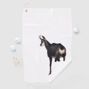 Minimalistische Alpen gems nu op sneeuw Golfhanddoek