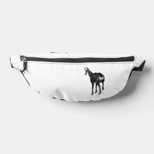 Minimalistische Alpine Chamois berggeit op sneeuw Heuptasje