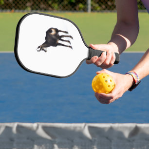 Minimalistische Alpine Chamois berggeit op sneeuw Pickleball Paddle