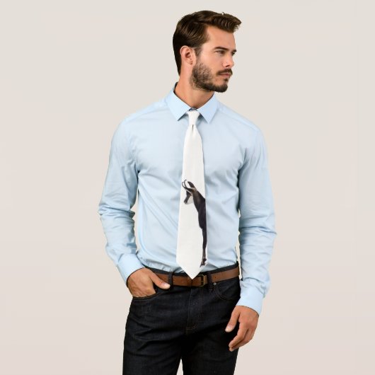 Minimalistische Alpine Chamois berggeit op sneeuw Stropdas (In situ)