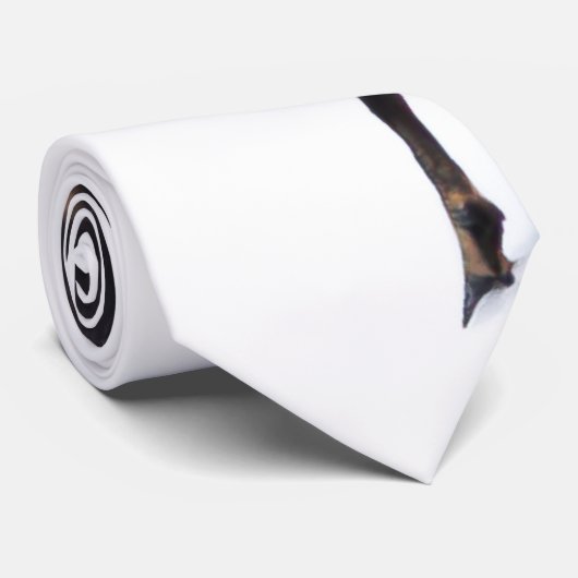 Minimalistische Alpine Chamois berggeit op sneeuw Stropdas (Opgerold)