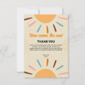 Minimalistische ambacht komt hier het Son-Baby sho Bedankkaart (Voorkant)