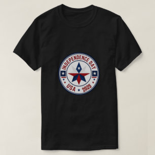 Minimalistische Amerikaanse badge - Onafhankelijkh T-shirt