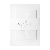 Minimalistische Ampersand Monogram Bruiloft Wit Uitnodigingen Wikkel