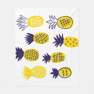 Minimalistische ananas, kleurrijk abstract design. fleece deken