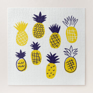 Minimalistische ananas, kleurrijk abstract design. legpuzzel
