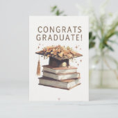 Minimalistische Anime Style Afstuderen Wenskaart (Staand voorkant)