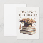 Minimalistische Anime Style Afstuderen Wenskaart (Voorkant / Achterkant)