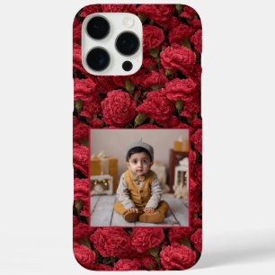 Minimalistische Aniversary Geschenk Anjer Bloem Fo iPhone 16 Pro Max Hoesje