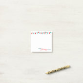 Minimalistische Aqua Rode Kerstverlichting Gelukki Post-it® Notes (Op bureau)
