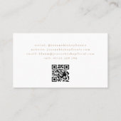 Minimalistische Arch & Line Art Bloemen Bruine Blo Visitekaartje (Achterkant)